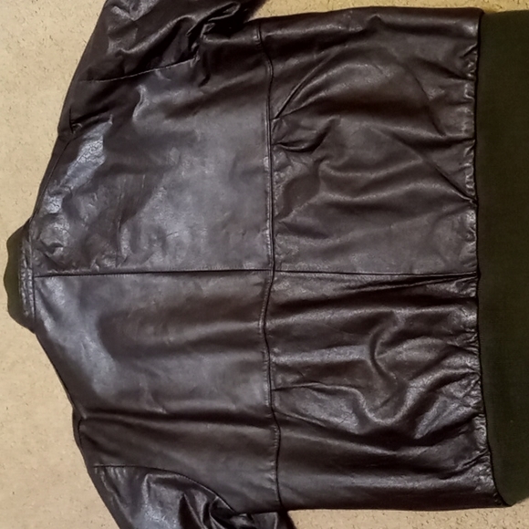 Garsel genuine leather bomber jacket. Quilted lining. Sz 44 - Picture 4 of 7